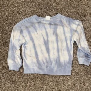 GAP Light Blue and White Tie-Dye Top
